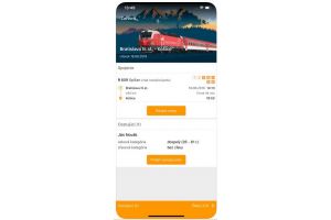 Aplikácia ZSSK (na obrázku verzia pre iOS) je intuitívna, prehľadná a umožní aj kúpu cestovného lístka.