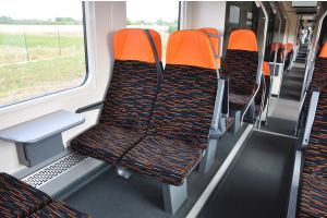 Kultúra cestovania na najvyššej európskej úrovni: interiér novej elektrickej vlakovej jednotky ZSSK radu 660. 